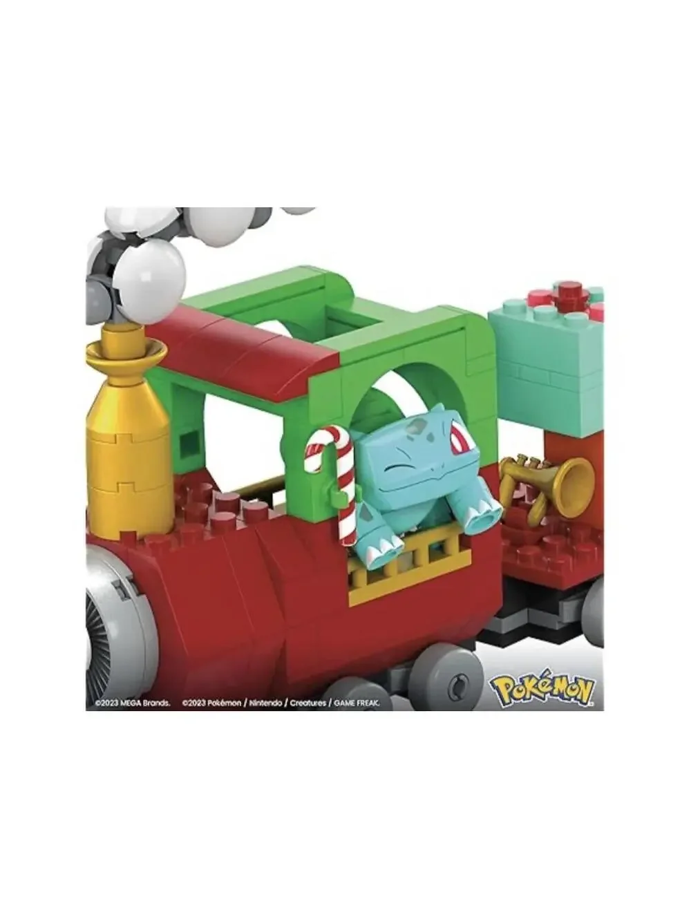 Pokemon MEGA Holiday Train Building Set Pikachu Charmander Bulbasaur Squirtle